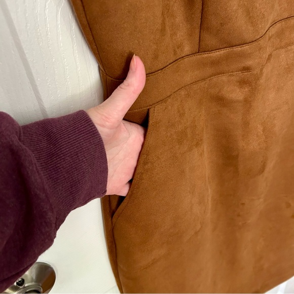 Loft Faux Suede Dress - Picture 5 of 7